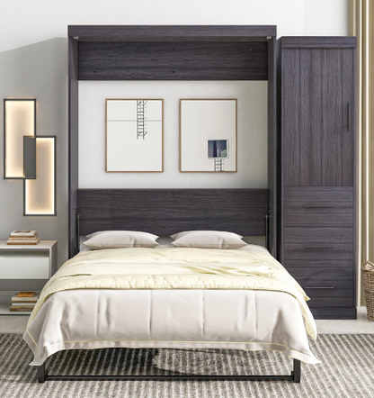 Dark modern look Murphy bed