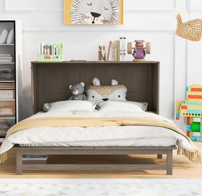 Queen Size Murphy Bed with Built-In Charging Station for kids