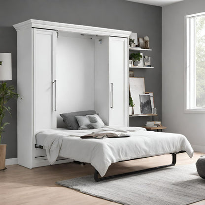 Queen Size White dream Murphy bed